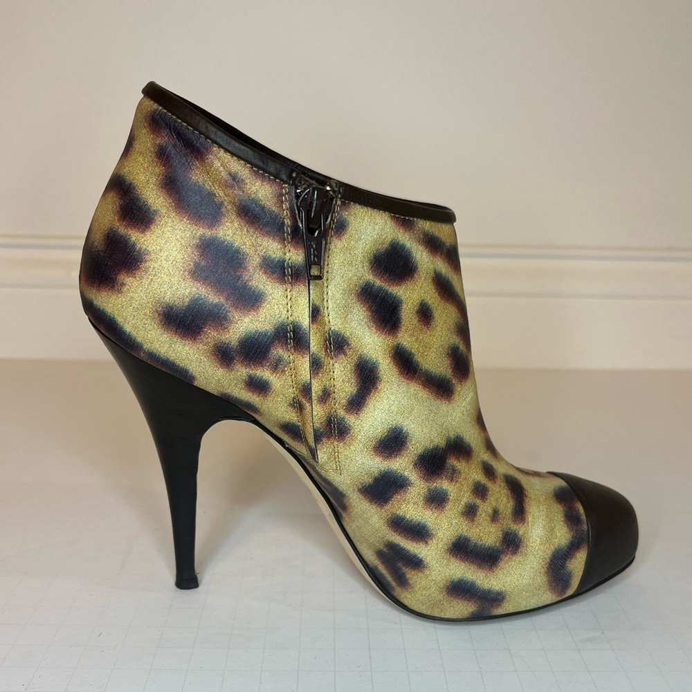 Giuseppe Zanotti Torpedo Ankle Boots in Abstract Leopard